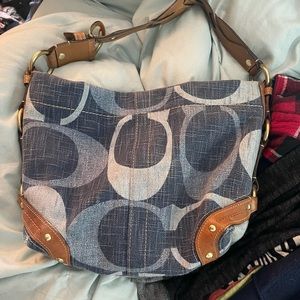 Denim coach bag
